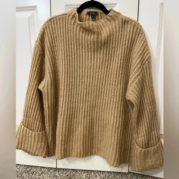 &merci women’s size small chunky cuff knit sweater in tan - Picture 1 of 7